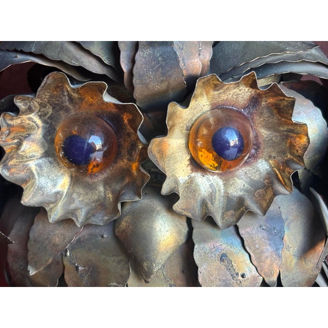 Mid-Century Modern Brutalist Metal 1960’s Owl For Sale - Image 3 of 9
