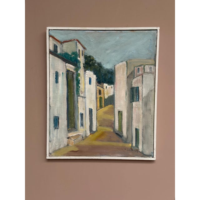 Arne Schultzberg, Street Scene, 1950s, Oil Painting on Canvas, Framed For Sale - Image 7 of 15