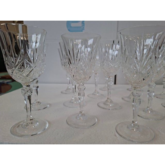 Hand-Cut Crystal Glasses, 1985, Set of 20 For Sale - Image 9 of 12