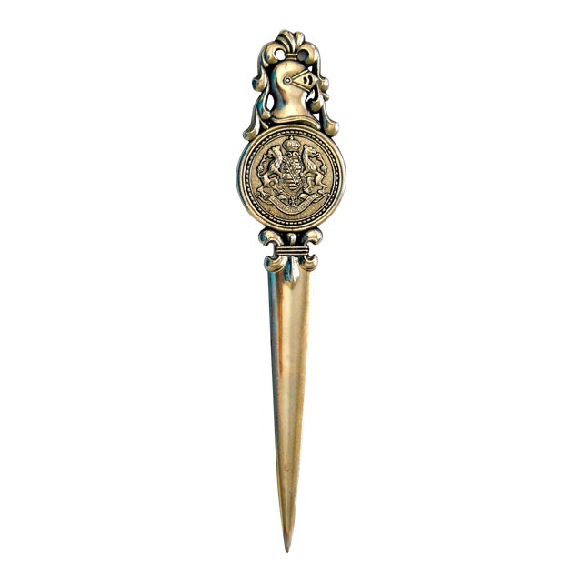 Kingdom Of Saxony Royal Pewter Letter Opener Chairish