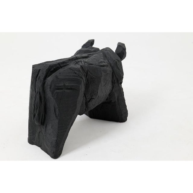 Taurus Sculpture in Burnt Oak by Logniture For Sale - Image 10 of 17