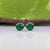 Modern 1.6Ct Zambian Emerald Solitaire Stud Earrings in Solid 14k Gold, Bezel Set 6mm For Sale - Image 3 of 7