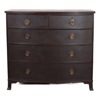 English Painted Bowfront Chest of Drawers For Sale