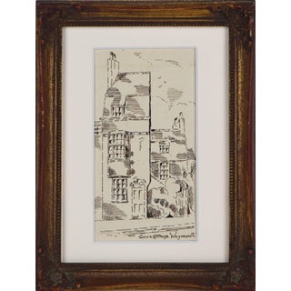 Circa 1910 "Cove Cottage Weymouth" Antique English Cottage Drawing For Sale