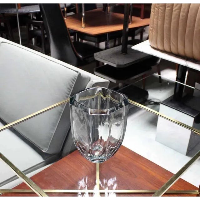 Glass Vintage Mid Century Glass Vase For Sale - Image 7 of 8