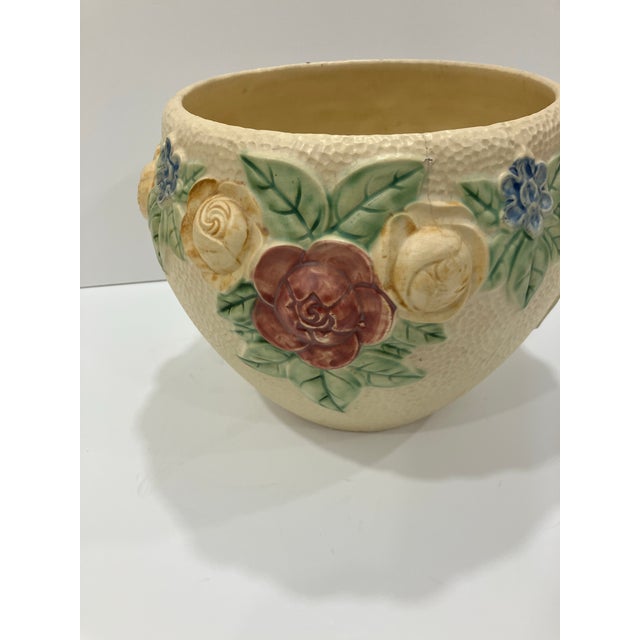 This Art Deco period Roseville jardinere was made in 1917 Rozanne by Roseville was not marked in 1917 Nice large size 11...