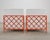 Pair of French Maison Jean Orange Iron Lattice Lounge Chairs For Sale - Image 18 of 18