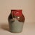 Ceramic Handmade Double-Handled Studio Pottery Vase With Red & Celadon Glaze Gradient For Sale - Image 7 of 10