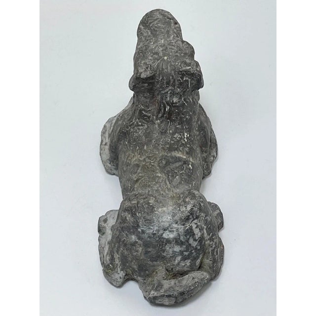 Small Early Georgian Lead Hound Dog Sculpture – c.1760 Architectural Outdoor Garden Ornament in the Manner of John Cheere For Sale - Image 9 of 12