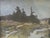 Early 20th Century Alexander Bower Country Winter Road Forest Landscape Signed Original Painting For Sale - Image 5 of 7