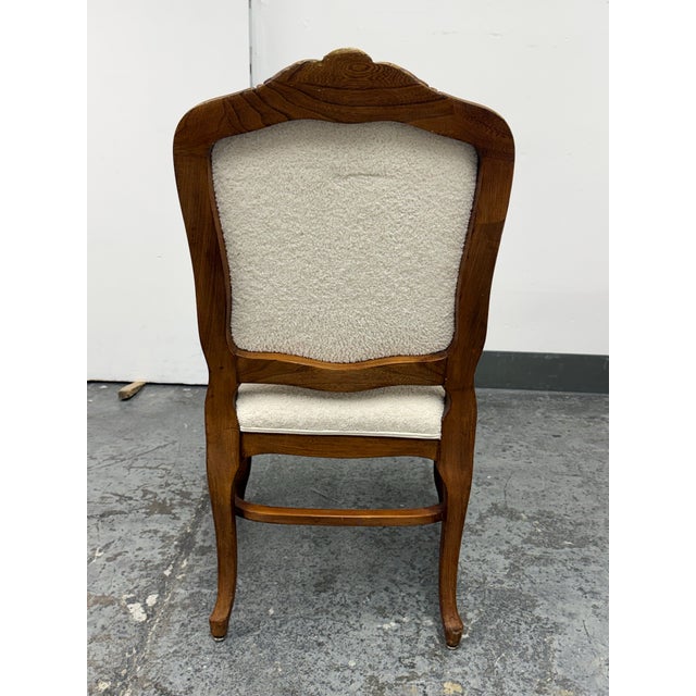 Late 20th Century French Louis XV Style Carved Wood Side Chair, Vintage For Sale - Image 5 of 12