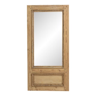 19th Century French Painted Wood Trumeau Mirror For Sale