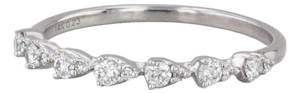 0.23ctw Diamond Wedding Band 14k White Gold Size 7.25 Stackable Anniversary Ring, Size 7.25