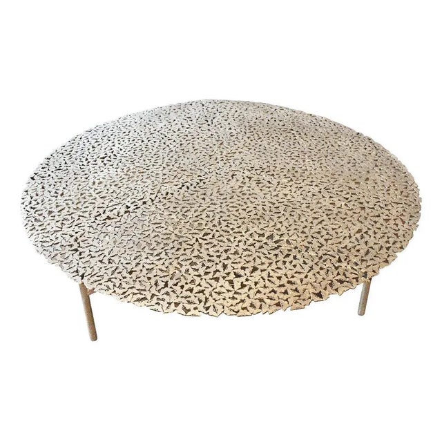 Black Jean Bronze Round Coffee Table by Fred and Juul For Sale - Image 8 of 8