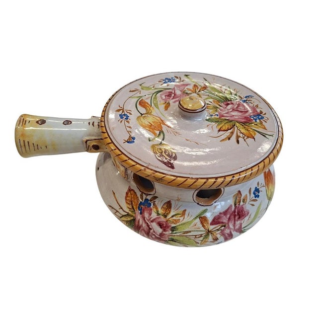 Vintage Deruta Hand-Painted Ceramic Warmer, 1970 For Sale - Image 11 of 11