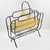 Metal Mathieu Matégot Mid-Century Black, Yellow Lacquered Metal Magazine Holder For Sale - Image 7 of 17