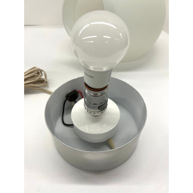 1960s Robert Sonneman Vintage Mid Century Modern Crescent Chrome and Glass 3-Way Table Lamp For Sale - Image 15 of 18