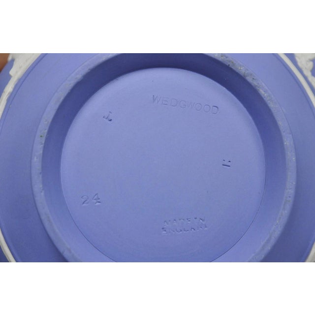 Early 20th Century Antique Wedgwood Blue Jasperware Tea Set W/ Tea Pot Creamer Sugar Bowl 3 Pc Set For Sale - Image 5 of 15