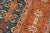 1990s Shabby Chic 1990's Pak-Persian Teal/Orange Wool Rug - 6'3'' X 9'3'' For Sale - Image 5 of 9