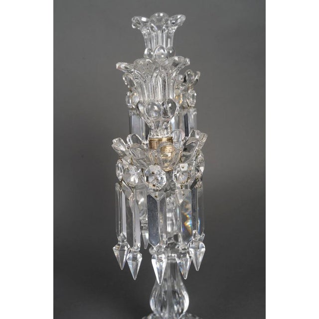 Napoleon III Style Crystal Candelabras from Baccarat, Set of 2 For Sale - Image 9 of 12