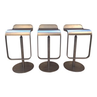 LEM Piston Stainless Steel Bar Stools- Set of 3 For Sale