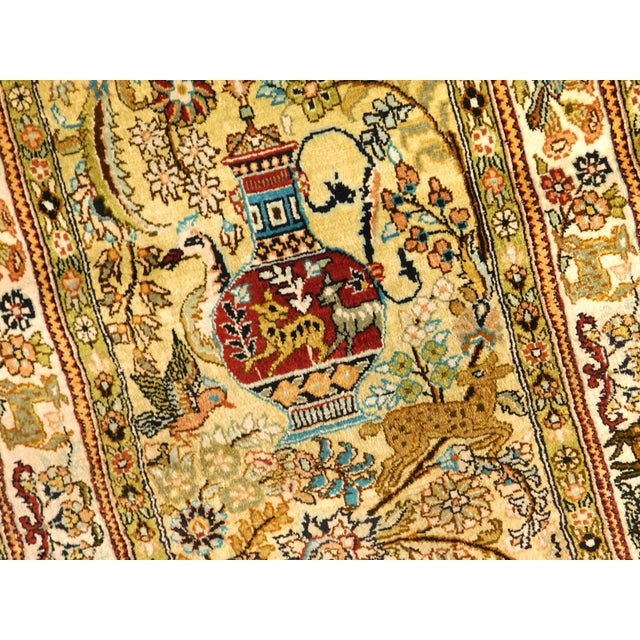Rara Super Fine Hand-Knotted Persian Silk Rug. 8'2"x 10'2" For Sale - Image 15 of 18