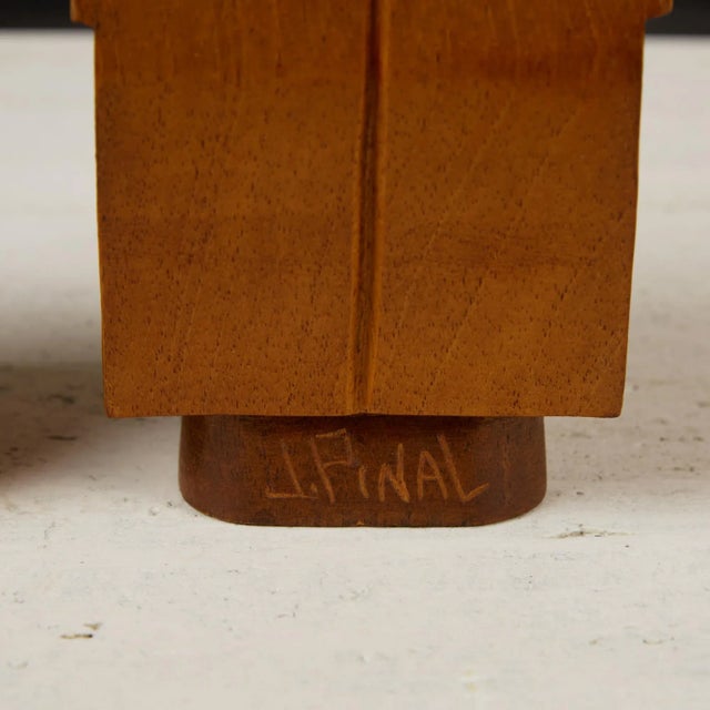 Wooden Native American Busts - a Pair For Sale - Image 9 of 13