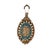 Beautiful antique 14K yellow gold pendant featuring intricate blue enamel decoration in an elegant oval design. Weight:...