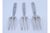 Metal Silver Cake Forks with Three Tines and Raised Trim, Set of 3 For Sale - Image 7 of 9