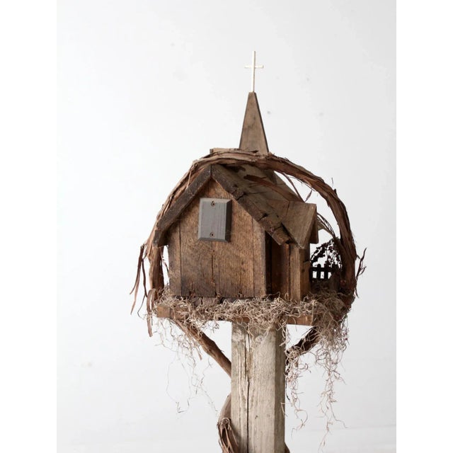 Vintage Folk Art Bird House For Sale - Image 10 of 13