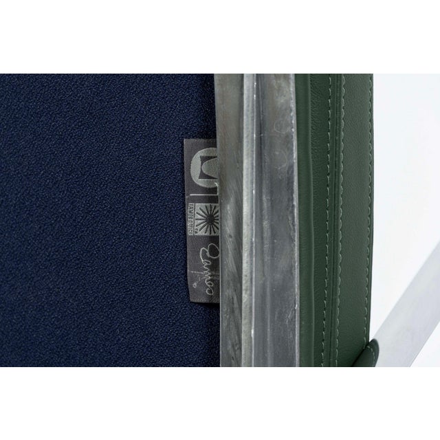 Eames for Herman Miller Green Leather Office Chair 2000s For Sale - Image 13 of 13