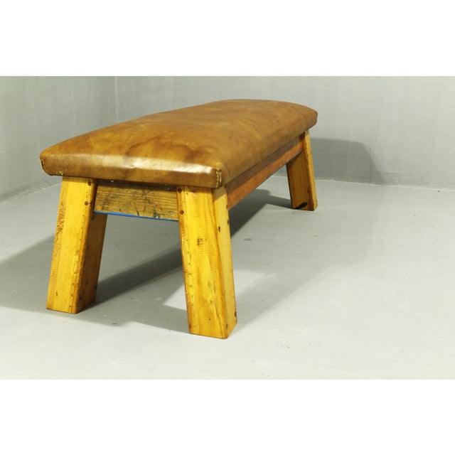 Leather Gym Bench, 1950s For Sale - Image 6 of 8
