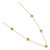 Delicate Peridot Station Layering Necklace | 18k Gold Plated Round Bezel Set Necklace | August Birthstone Gift for Her For Sale