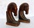Vintage 1930s art deco style cast metal bookends with bronze and copper finish. Majestic Trojan horse heads manufactured...