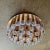 Hollywood Regency Glass and Brass Ceiling Light from Ernst Palme Palwa, Germany, 1970s For Sale - Image 5 of 18