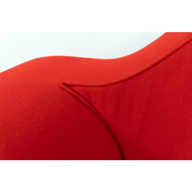 Double big soft easy sofa by Ron Arad, 1991 for Moroso. The two seater sofa has been upholstered with a red fabric on a...