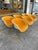 Lafonda Armchairs in Orange Fabric with Chrome Legs by Charles and Ray Eames for Vitra, 1970s, Set of 6 For Sale - Image 3 of 10