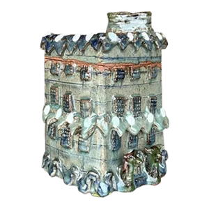 Vintage Boho Studio Pottery Lidded Jar