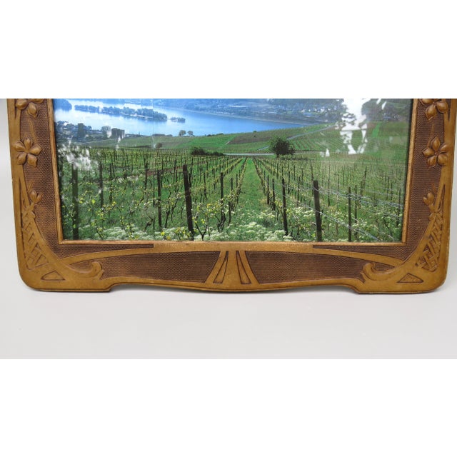Art Nouveau Picture Frame in Vulcanized Fibre For Sale - Image 11 of 18