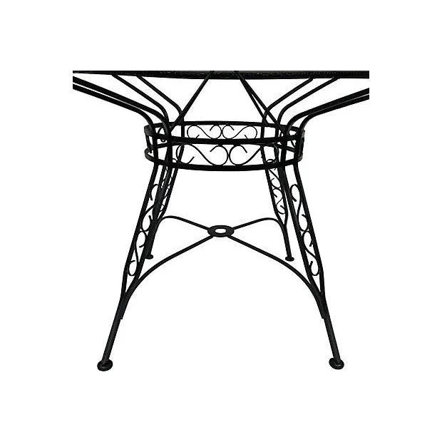 Mid-Century Modern 1960s Mid-Century Modern Iron Salterini Patio Table & 4 Chairs, Attributed For Sale - Image 3 of 12