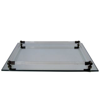 Mirrored Glass Vanity Tray For Sale
