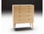 Chest of drawers with 5 wooden drawers, handles and top in white corian (color"" glacier white ""). The feet are fitted...