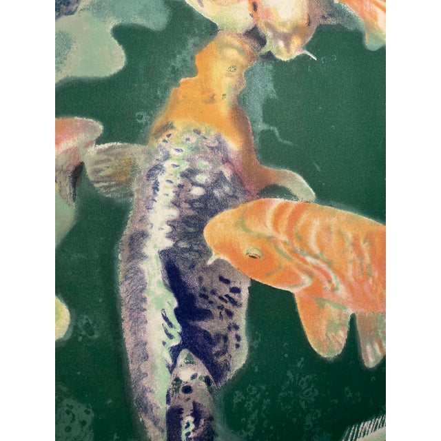 Koy Fish by Martin Green (1920–1980) Limited Edition: 11/200 Woodblock Print Artist: Martin Green (1920–1980), American...