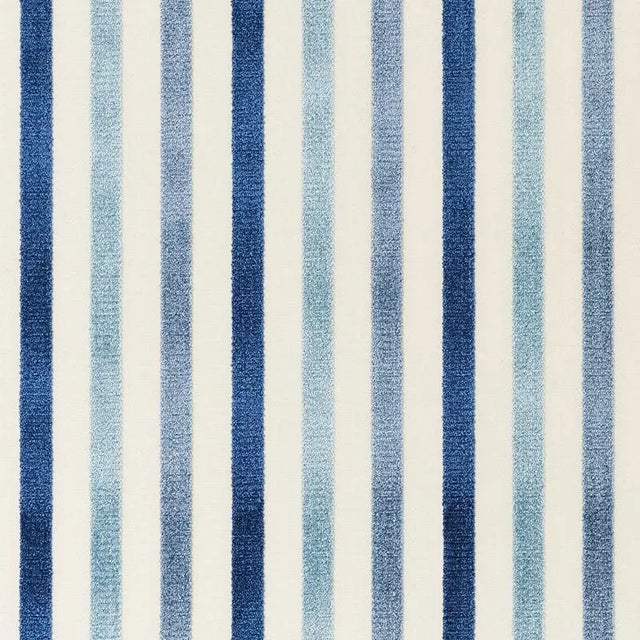 Sample - Schumacher Le Matelot Fabric in Blue For Sale