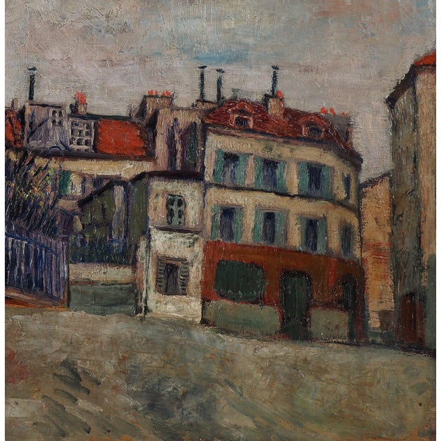 Elisée Maclet, Montmartre, Place Jb Clément, 1940, Oil on Canvas For Sale - Image 6 of 9