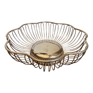 Mid 20th Century Silver Plated Bread Basket - Attributed to Gorham For Sale