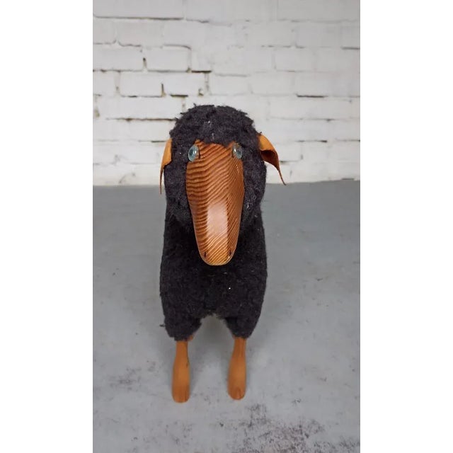 Wood Small Black Sheep by Hanns Petter Krafft For Sale - Image 7 of 8