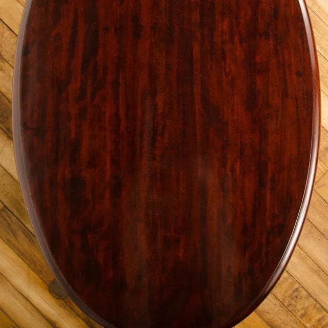 2010s Art Deco Mahogany Side Table With Fluted Legs For Sale - Image 5 of 8