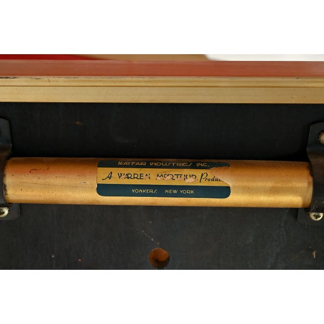 Red 1930s Warren McArthur Folding Chairs Mayfair Industries Set of Four For Sale - Image 8 of 11