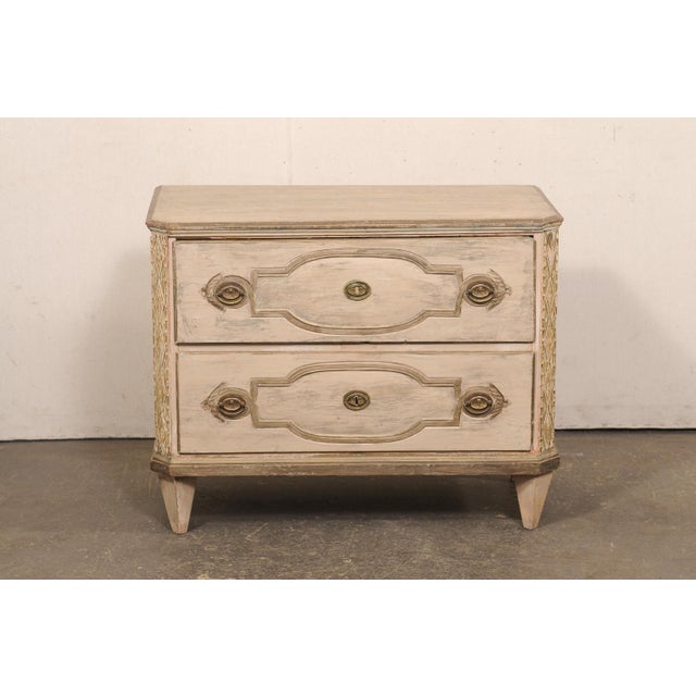 Mid 19th Century Swedish Provincial Gustavian 2-Drawer Chest For Sale - Image 13 of 13